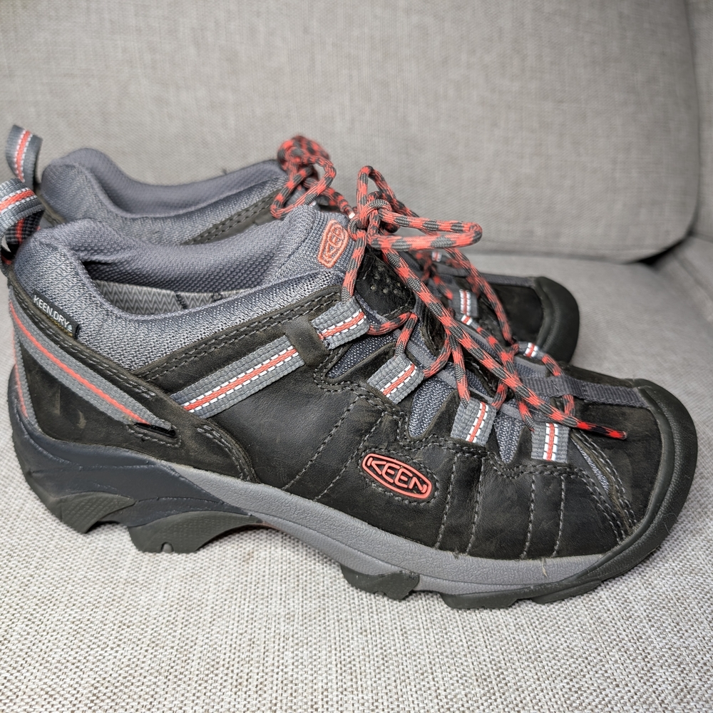 Keen Black and Red Hiking Shoes